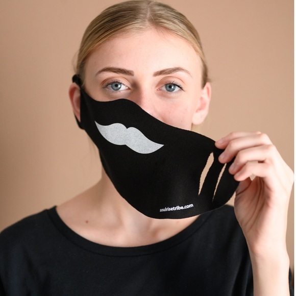 Accessories - REUSABLE & WASHABLE FACE MASK - MUSTACHE 😷